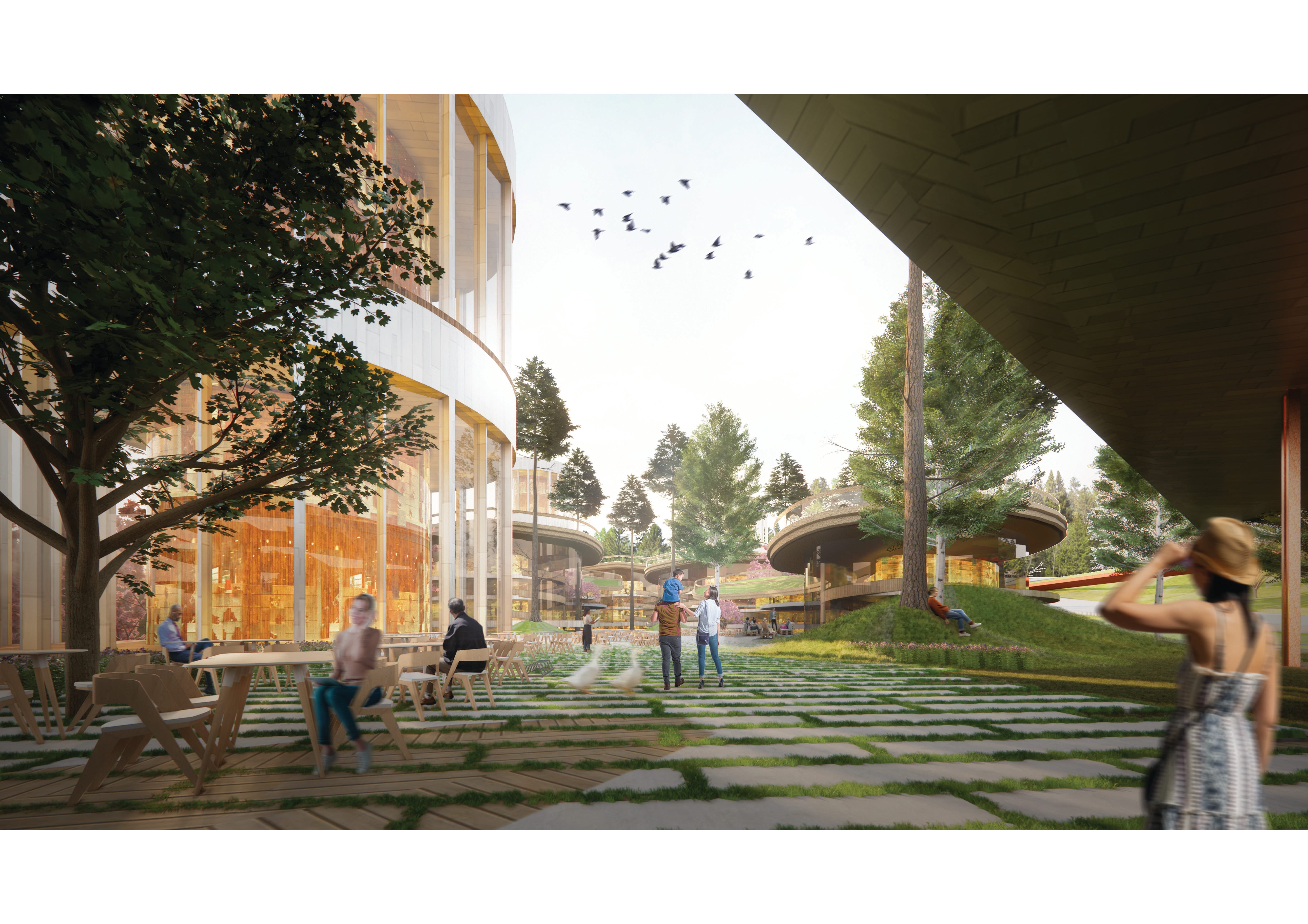 Rendering of a public space